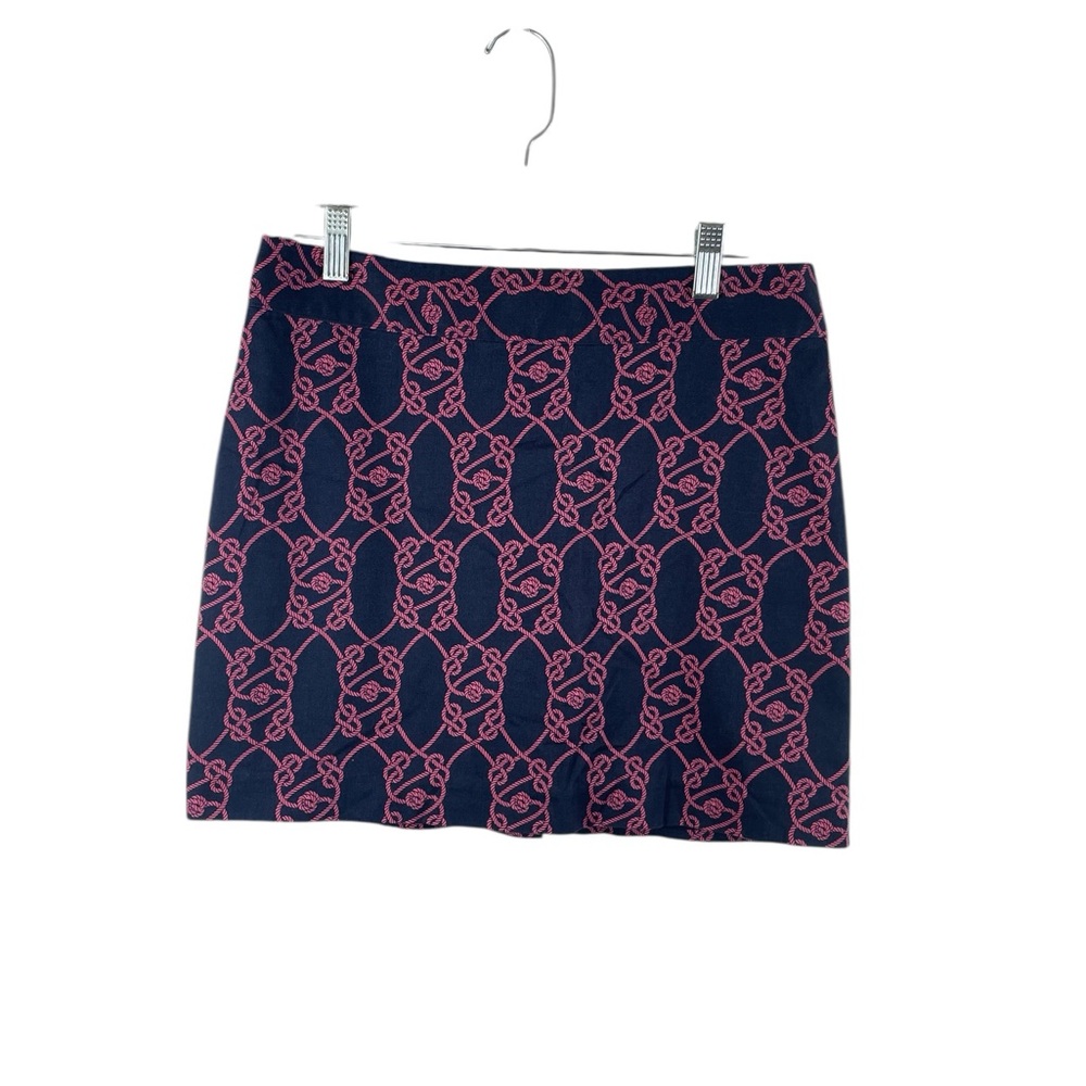 Vineyard Vines by Shep & Ian 100% Cotton Navy/Pink Nautical‎ Mini Skirt, Size 4